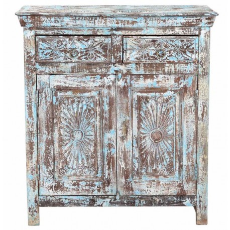 Blue wash commode